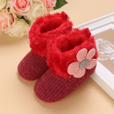 Soojad jõulud väikelapsele Esimesed jalutuskärud Talvised Poistele Tüdrukute Kingad 0–18 kuud Xmas Cosplay Armsad multifilmi Beebi pehmed kingad