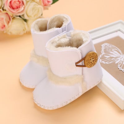 2022 Sügisbeebi talvesaapad Tüdrukutele poistele Talvised soojad kingad Moodsad väikelapsed, fuzzy Balls, esimesed jalakäijad, 0–18 M