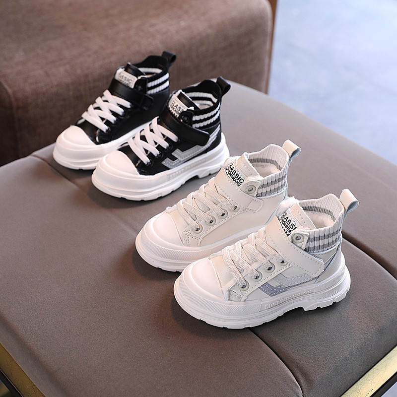 Dječje ležerne cipele Jesen Zima Tople dječje čizme za dječake Modne kožne mekane protuklizne sportske tenisice za djevojčice