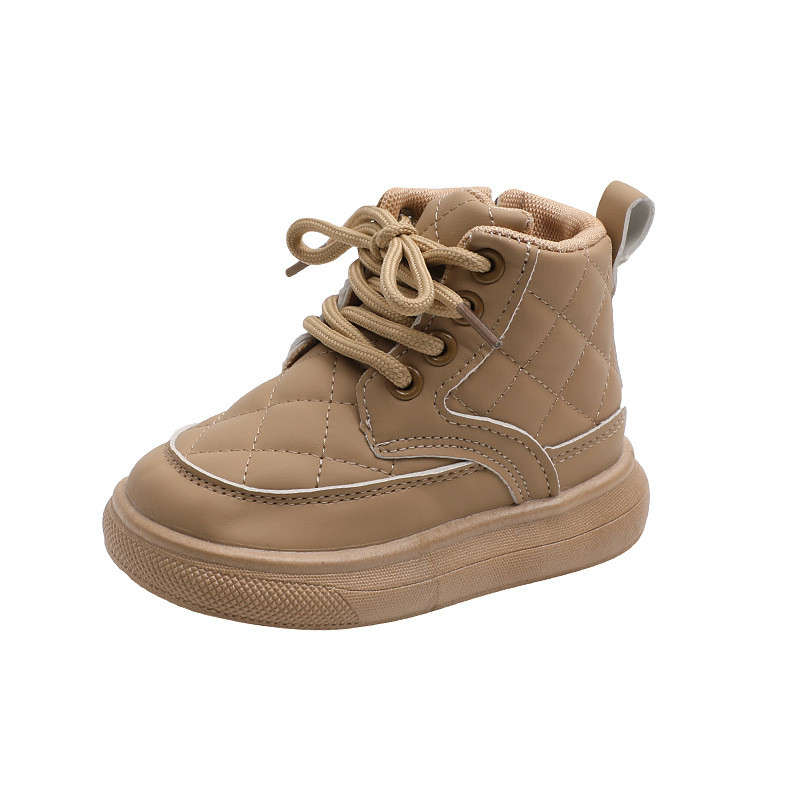 Modne karirane jesenske cipele za djevojčice 2023. Gležnjače za dječake Fleksibilno debelo dno Dječje čizme za snijeg Nove dječje zimske cipele G06253