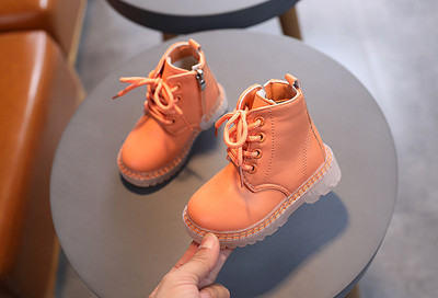 21-30 Gyerek lányok fiú csizma PU bőr vízálló csizma téli gyerek hócsizma lány gumicsizma 4 szín