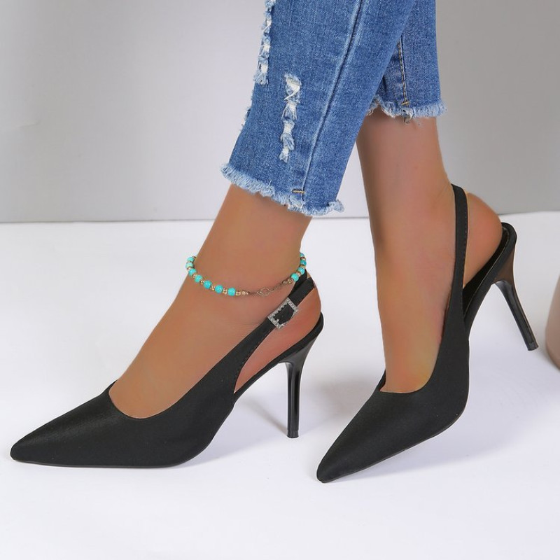 Modne, elegantne ženske cipele s visokom potpeticom Ženske mule, seksi tanke potpetice, luksuzne cipele za vjenčanje, ženske sandale, ljeto 2023.