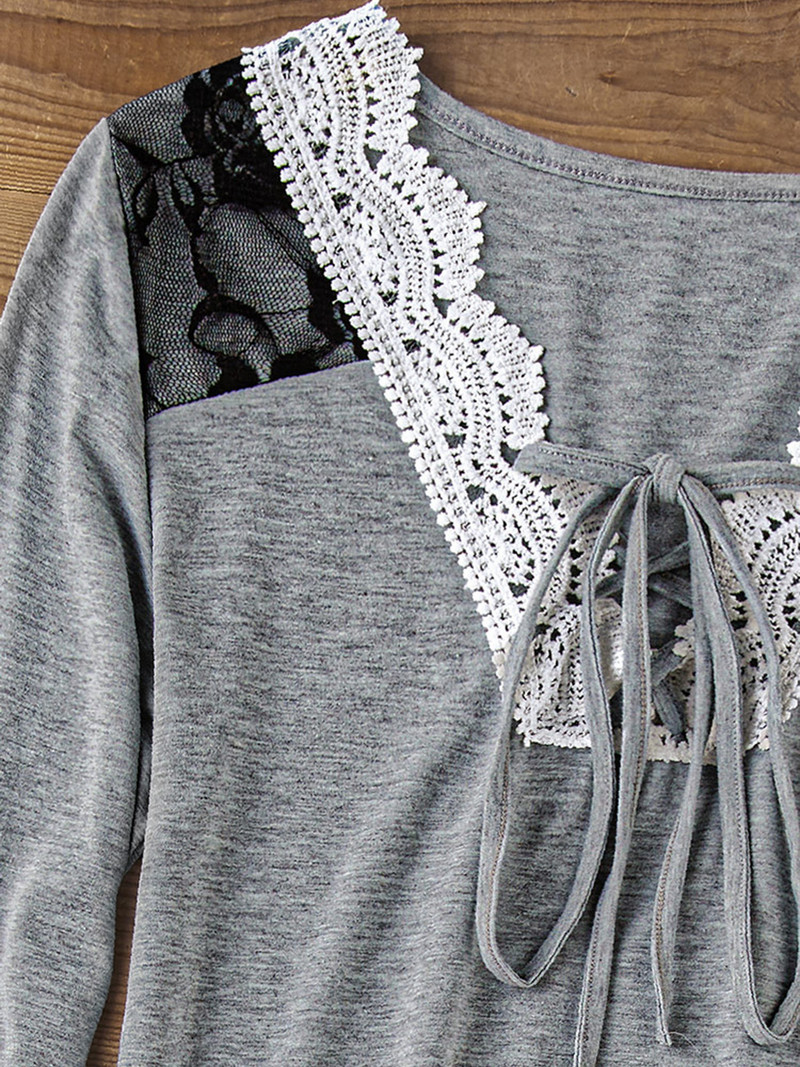 2023. aasta sügistalvine pitsliitmik, pikkade varrukatega pluus Elegantne V-kaelusega naiste naiste kontoris vabaaja tavapärane, lihtsas stiilis šikk tops