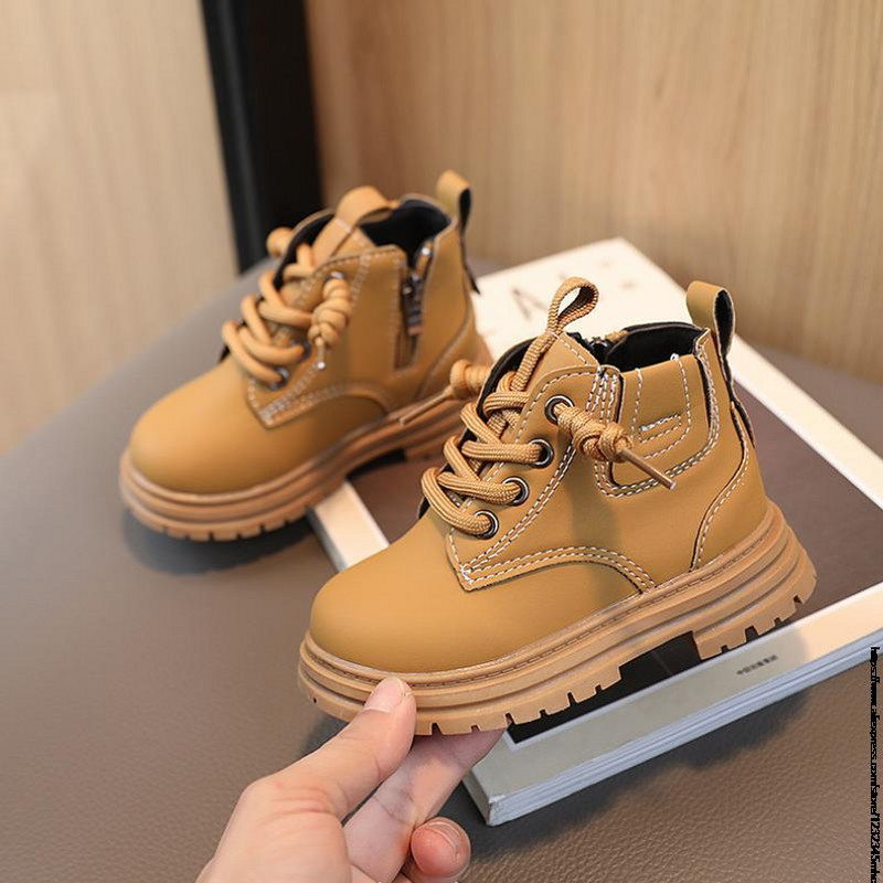 Dječje gležnjače Proljeće Jesen Zima Čizme za djecu Kožne cipele Čizme za djevojčice Pamučne cipele za dječake Tenisice