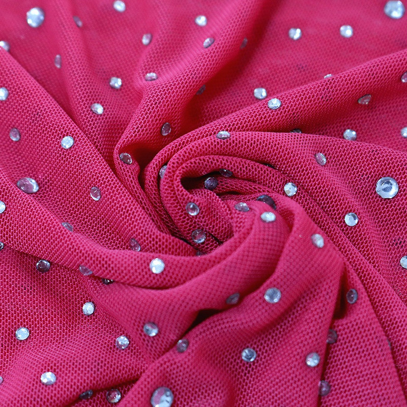 Jesen Zima Nove košulje za žene Dijamantni puloveri s punim rukavima i okruglim izrezom Seksi večernja noćna zabava Klubske bluze i košulje Tkanina