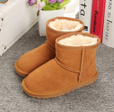 Dječje čizme za snijeg od prave kože, dječje krzno, visokokvalitetne australske čizme, zimske čizme za dječake, tople čizme za djevojčice
