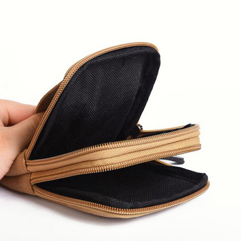 Ανδρική τσάντα μέσης casual με φερμουάρ Ανδρικό πακέτο μέσης Μικρή μονόχρωμη θήκη κάρτας Πακέτα τηλεφώνου Ζώνη Fanny τσαντάκι
