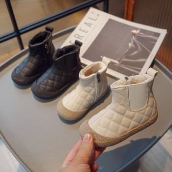Νέες χειμερινές μπότες 2024 για μωρά αγόρια κορίτσια Μποτάκια χιονιού Ζεστά βελούδινα παιδικά βαμβακερά παπούτσια Αντιολισθητικά παιδικά καθημερινά παπούτσια για βρέφη