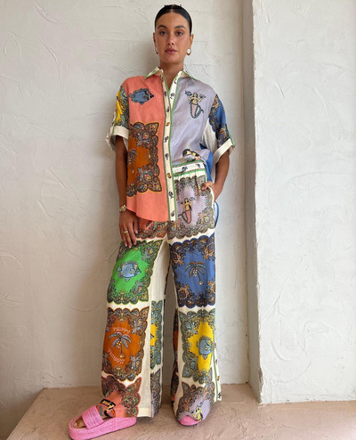 KAAAZI Moda, ležerni print, ljetno odijelo s dugim hlačama i dugim hlačama, opuštena ženska bluza kratkih rukava, dvodijelni komplet za odmor