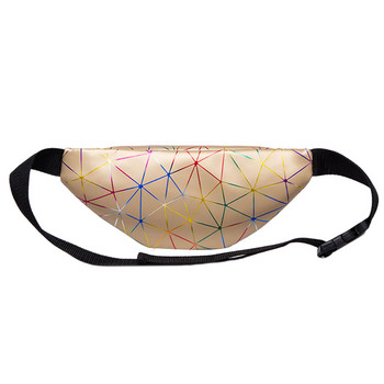Ολογραφικά πακέτα Fanny Unisex Γυναικείες τσάντες μέσης λέιζερ Γεωμετρικές τσάντες στήθους Τηλέφωνο PU Beach Traverl Τσάντες μέσης με φερμουάρ