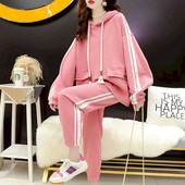 Modni kompleti hlača Topovi s dugim rukavima i kapuljačom Ležerna prevelika ženska trenirka Sportski novo u kombinaciji Dvodijelni set za žene