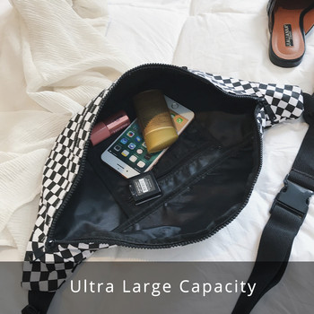 Τσάντα μέσης για γυναικεία ζώνη Ολοκαίνουργια μόδα Τηλέφωνο με φερμουάρ Τσάντα στήθους τσέπη Unisex fanny pack για άνδρες Πακέτο ζώνης Τσάντες με ζώνη ισχίου χρήματα