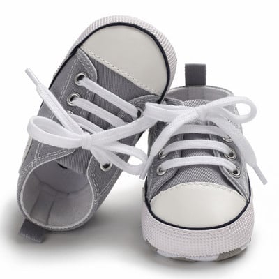 Vastsündinu kingad poistele ja tüdrukutele Klassikalised spordijalatsid, pehme lõuend, mitmevärvilised esimesed kõndimisjalatsid vabaaja kingad beebi ristimiskingad