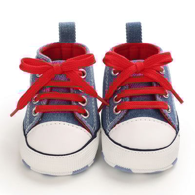 Vastsündinu kingad poistele ja tüdrukutele Klassikalised spordijalatsid, pehme lõuend, mitmevärvilised esimesed kõndimisjalatsid vabaaja kingad beebi ristimiskingad