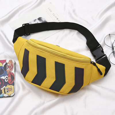 Καμβάς τσάντα μέσης 2022 Fanny Pack με αντανακλαστική λωρίδα με τρύπα για ακουστικά Τσάντες μπανάνας Τσάντα μέσης Γυναικεία Ανδρικά Θήκη τηλεφώνου ταξιδιού