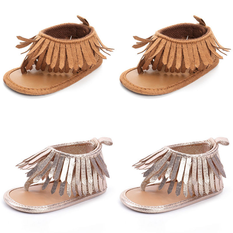 Novorođenčad Cipele za djevojčice Sandale sa šljokicama InfantMeki potplat Cipele za malu djecu Rese Neklizajuće Ljetne sandale 0-12M