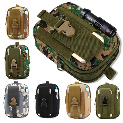 Открит Мъжки поясен пакет Bum Bag Pouch Водоустойчив тактически военен спортен ловен колан Molle Найлонови чанти за мобилни телефони Инструменти за пътуване