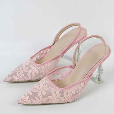 Eilyken 2024 Νέα μόδα με μυτερά δάχτυλα για γυναίκες με κομψές ρηχές γόβες με κρυστάλλινες γόβες με μονόχρωμα πέδιλα, γυναικεία παπούτσια