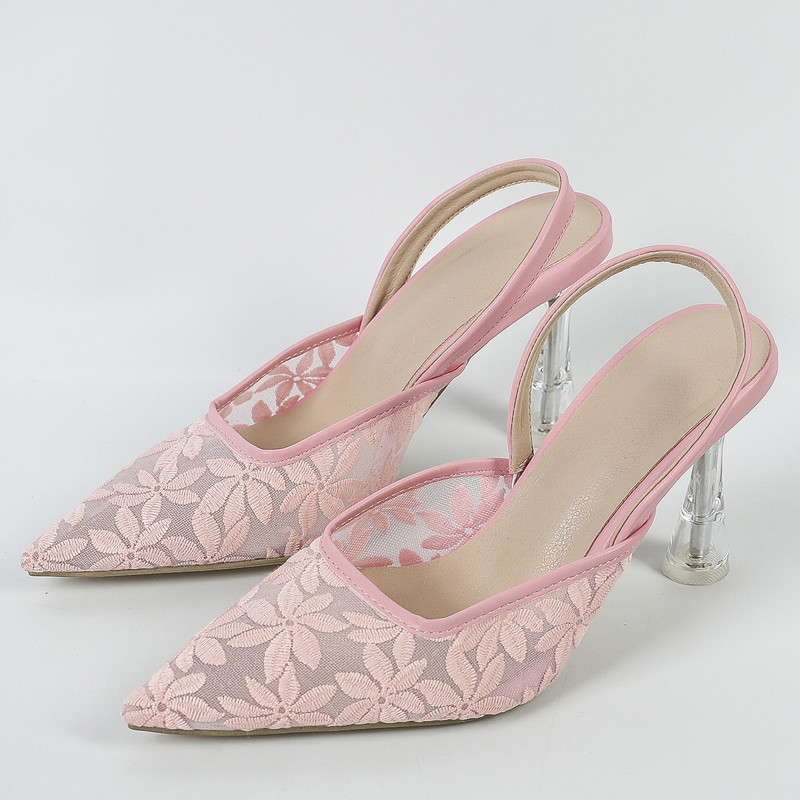 Eilyken 2024 Νέα μόδα με μυτερά δάχτυλα για γυναίκες με κομψές ρηχές γόβες με κρυστάλλινες γόβες με μονόχρωμα πέδιλα, γυναικεία παπούτσια