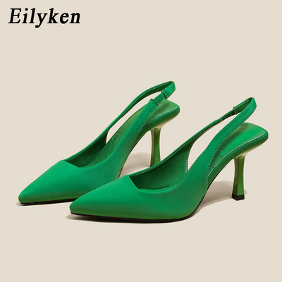 Dámske lodičky Eilyken Candy Colors, dizajnérske sandále s remienkom na chrbte, letné elegantné topánky na vysokých podpätkoch, svadobné a spoločenské topánky, 2024
