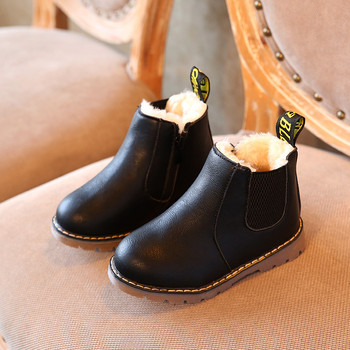 Κορίτσια Snow Boots Φθινοπωρινά χειμωνιάτικα παπούτσια για αγόρια Αδιάβροχα αντιολισθητικά Martin Μπότες Παιδικές PU Δερμάτινες μπότες 1 2 3 4 5 6 ετών