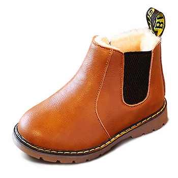 Κορίτσια Snow Boots Φθινοπωρινά χειμωνιάτικα παπούτσια για αγόρια Αδιάβροχα αντιολισθητικά Martin Μπότες Παιδικές PU Δερμάτινες μπότες 1 2 3 4 5 6 ετών