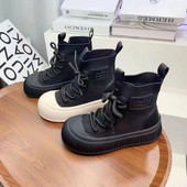 Dječje prozračne pletene čarape i čizme za proljeće i jesen 2023. Modne elastične visoke jednostruke čizme za dječake i djevojčice