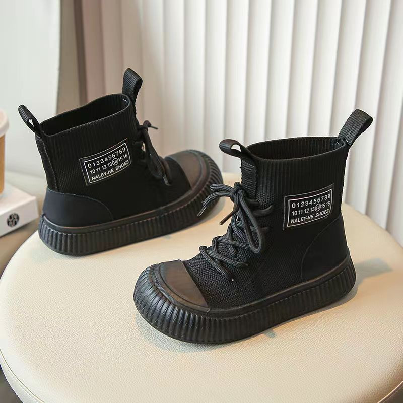 Dječje prozračne pletene čarape i čizme za proljeće i jesen 2023. Modne elastične visoke jednostruke čizme za dječake i djevojčice