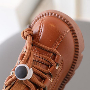 2024 Есен Зима Ботуши за момичета Модни обувки за малки момчета Плюшени топли обувки за момиченца Ежедневни обувки Неплъзгащи се къси ботуши за деца