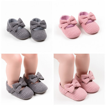 Бебешки меки подметки, нехлъзгащи се обувки за бебешко креватче, чорапи First Walker Girl, сладка принцеса, сладък лък, модни обувки за малки деца, подаръци за новородени