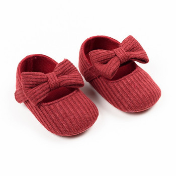 Бебешки меки подметки, нехлъзгащи се обувки за бебешко креватче, чорапи First Walker Girl, сладка принцеса, сладък лък, модни обувки за малки деца, подаръци за новородени