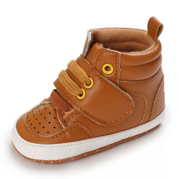 Обувки за новородено Бебешки кафяви тематични многоцветни обувки за момчета и момичета Ежедневни маратонки Мека подметка Нехлъзгащи се обувки за малки деца First Walkers