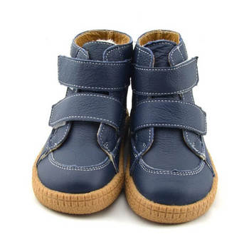 кожени ботуши за големи момчета зимни тъмносини обувки за деца детски ботуши топли семпли популярни обувки презрамки SandQ baby 2019 16.5cm-20cm