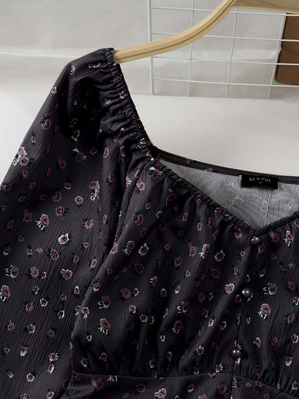 Ženske ljetne majice, elegantna bluza 2023., modne seksi majice s V izrezom i dugim rukavima s printom, ženske modne bluze s puf rukavima, vrećaste