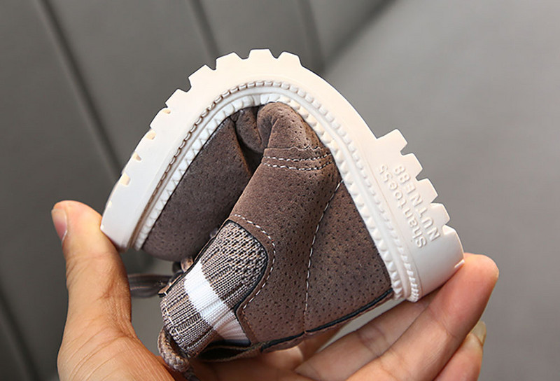 Zimné snehové topánky 2023 pre deti, hrubé teplé chlapčenské a dievčenské vonkajšie plyšové bavlnené topánky s mäkkou podrážkou, chlapčenské a dievčenské martinky pre deti