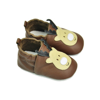 Мека естествена кожа Момчета Момичета Неплъзгащи се обувки 0-2 години Бебешки обувки Есенни бебешки маратонки Чехли за малко дете Мека подметка First Walker