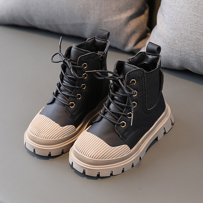 Zgodne visoke cipele za hodanje na otvorenom, dječje čizme s platformom na vezanje za slobodno vrijeme, dječje ulične cipele za dječake i djevojčice G07275