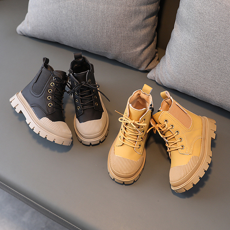 Zgodne visoke cipele za hodanje na otvorenom, dječje čizme s platformom na vezanje za slobodno vrijeme, dječje ulične cipele za dječake i djevojčice G07275