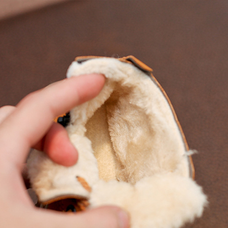 Χειμερινά παιδικά καθημερινά παπούτσια Φθινοπωρινά παπούτσια για αγόρια Μόδα Δερμάτινα μαλακά αντιολισθητικά παπούτσια για κορίτσια 21-30 Keep Warm Shoes