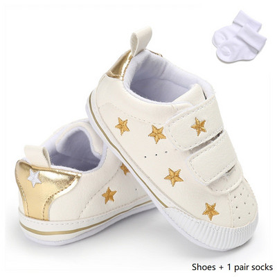 Nou-născut Bebeluș Băiețel Fată Culoarea inimii Pantofi din piele pentru sugari Încălțăminte de cauciuc Anti-alunecare pentru copii mici Pantofi ocazionali pentru bebeluși 0-18M