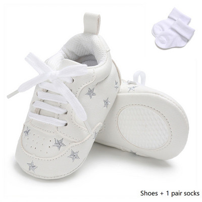 Nou-născut Bebeluș Băiețel Fată Culoarea inimii Pantofi din piele pentru sugari Încălțăminte de cauciuc Anti-alunecare pentru copii mici Pantofi ocazionali pentru bebeluși 0-18M