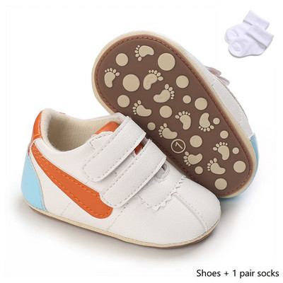 Nou-născut Bebeluș Băiețel Fată Culoarea inimii Pantofi din piele pentru sugari Încălțăminte de cauciuc Anti-alunecare pentru copii mici Pantofi ocazionali pentru bebeluși 0-18M