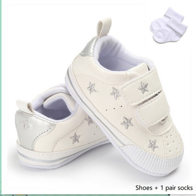 Nou-născut Bebeluș Băiețel Fată Culoarea inimii Pantofi din piele pentru sugari Încălțăminte de cauciuc Anti-alunecare pentru copii mici Pantofi ocazionali pentru bebeluși 0-18M