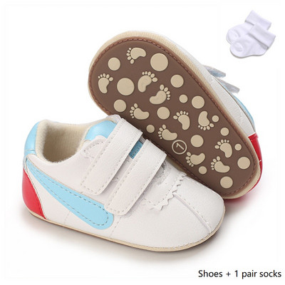 Nou-născut Bebeluș Băiețel Fată Culoarea inimii Pantofi din piele pentru sugari Încălțăminte de cauciuc Anti-alunecare pentru copii mici Pantofi ocazionali pentru bebeluși 0-18M