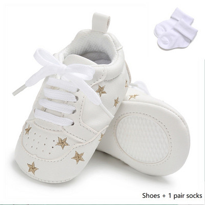 Nou-născut Bebeluș Băiețel Fată Culoarea inimii Pantofi din piele pentru sugari Încălțăminte de cauciuc Anti-alunecare pentru copii mici Pantofi ocazionali pentru bebeluși 0-18M