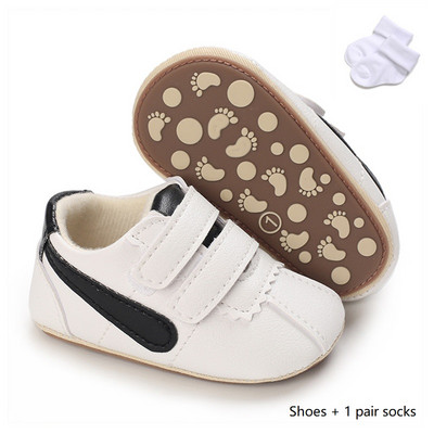 Nou-născut Bebeluș Băiețel Fată Culoarea inimii Pantofi din piele pentru sugari Încălțăminte de cauciuc Anti-alunecare pentru copii mici Pantofi ocazionali pentru bebeluși 0-18M