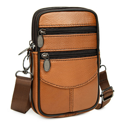 Muška torba preko ramena Ležerna modna torbica za mobilni telefon Jednostavna prijenosna podesiva naramenica Jednobojne poslovne torbice s više džepova