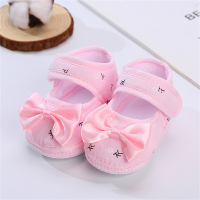 2022 New Fashion Baby Shoes Newborn Baby Girls Floral Print Little Bottie Prewalker Soft Sole Single Shoes For Your Baby
