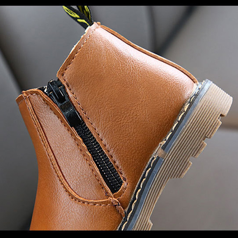 Toamnă Iarnă Copii Cizme de pluș Pantofi calduri groase din bumbac Nou-născuți Băieți Fete Cizme de zăpadă la modă Sugari Copii Cizme din piele