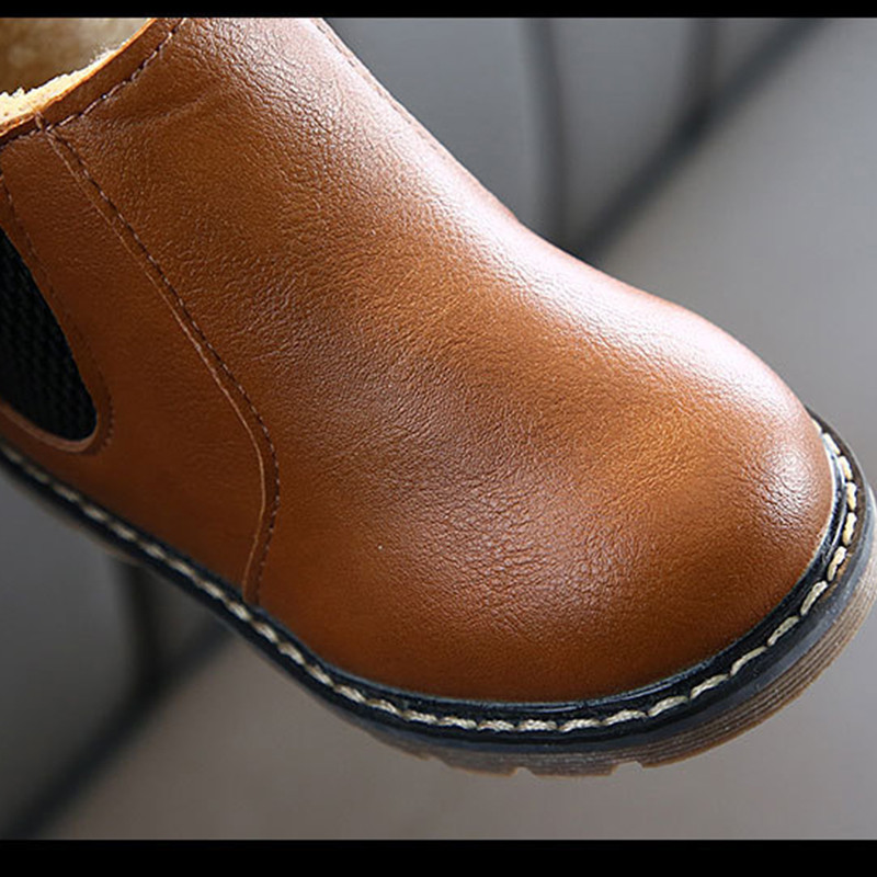 Toamnă Iarnă Copii Cizme de pluș Pantofi calduri groase din bumbac Nou-născuți Băieți Fete Cizme de zăpadă la modă Sugari Copii Cizme din piele